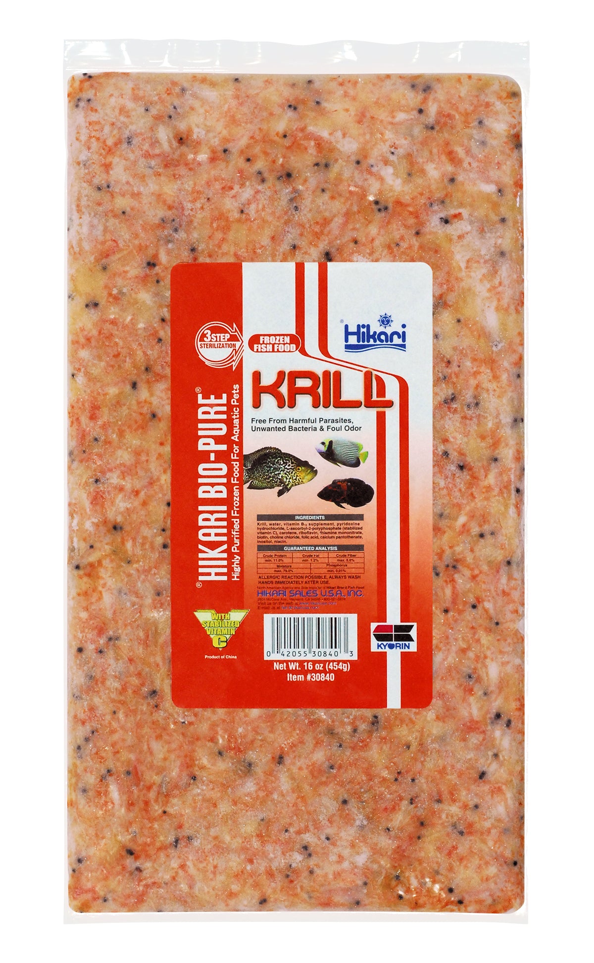 Hikari USA Bio-Pure Frozen Krill Fish Food, 16 oz